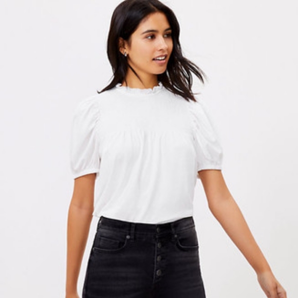 LOFT Tops - White LOFT Brand Blouse Size XXS Petite